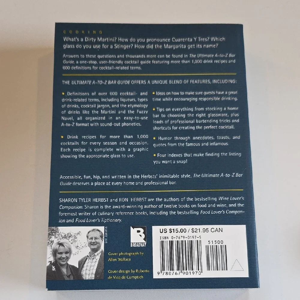 Bar Guide - The Ultimate A-to-Z Bar Guide Book